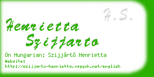 henrietta szijjarto business card